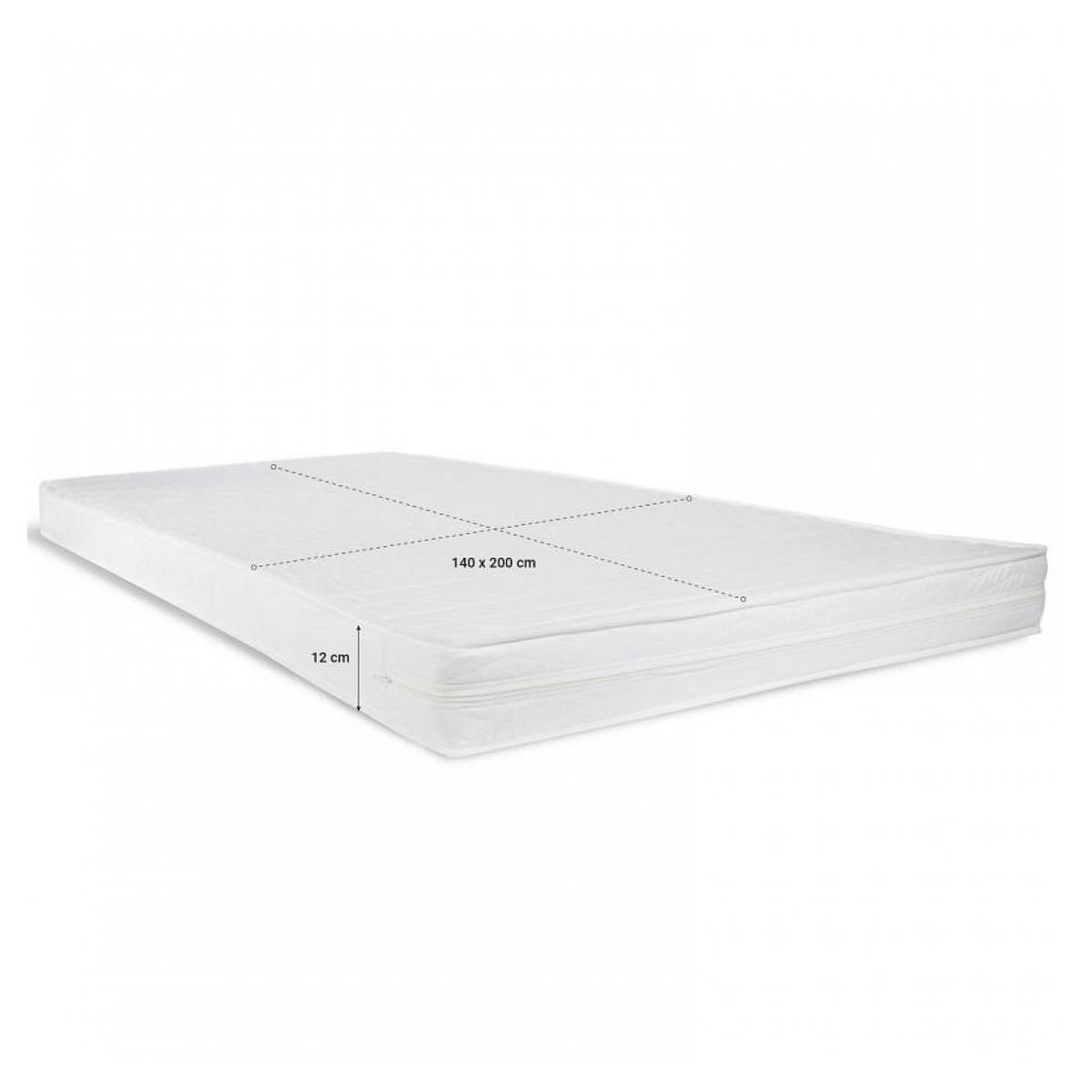 Voir la diapositive 3 : HomeStyle4U Lit capitonné avec matelas 140x200 et sommier à lattes - gris