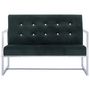 Voir la diapositive 3 : VIDAXL Canape 2 places avec accoudoirs Vert fonce Chrome et velours