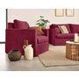 Voir la diapositive 2 : LISA DESIGN Serena - fauteuil déhoussable en velours texturé