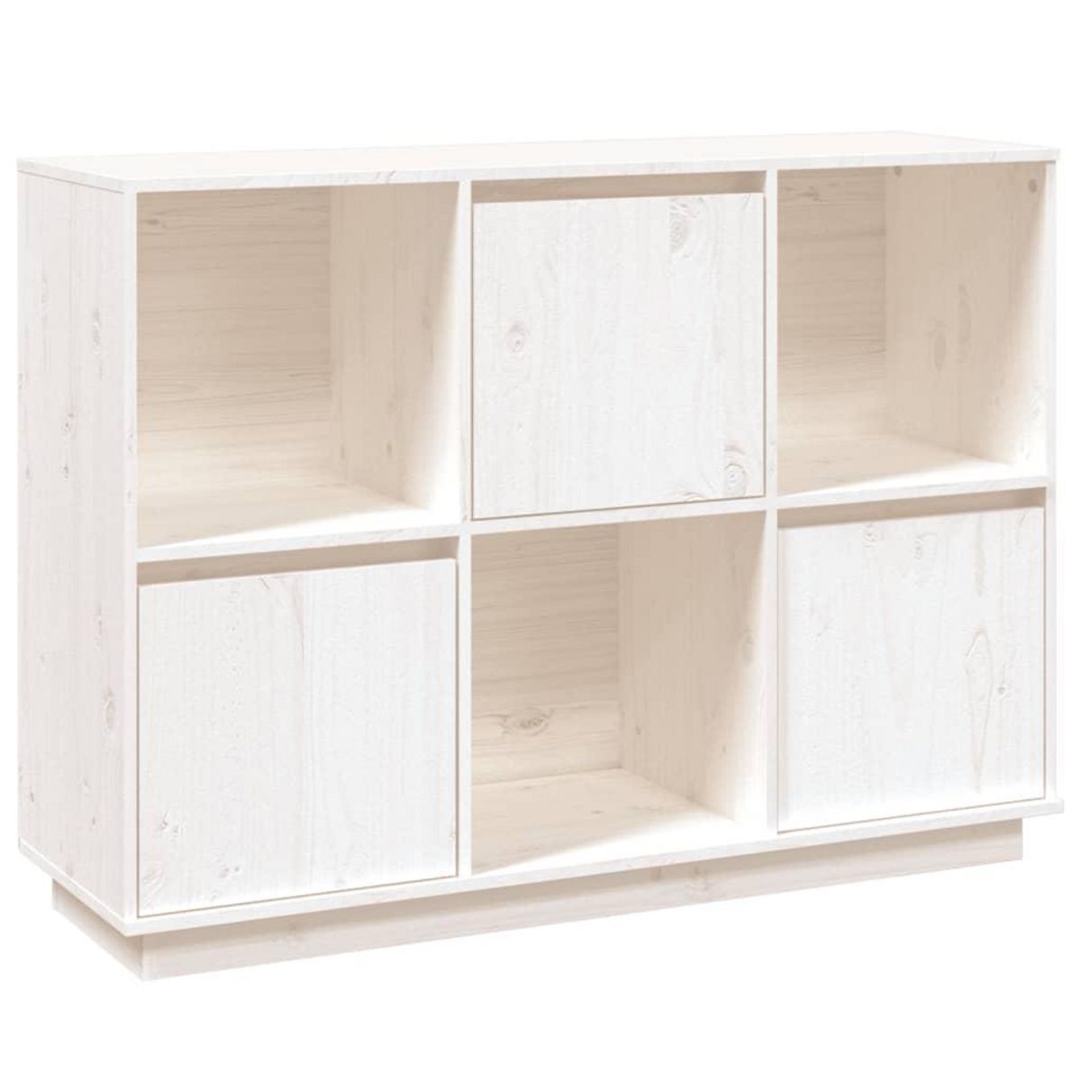 VIDAXL Buffet Blanc 110,5x35x80 cm Bois massif de pin