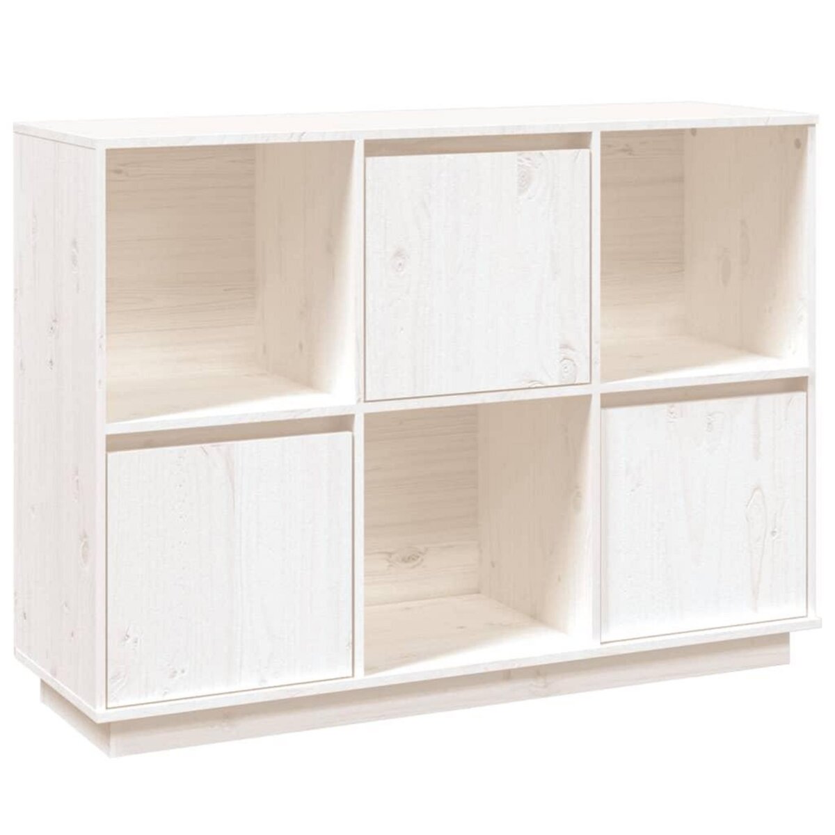 VIDAXL Buffet Blanc 110,5x35x80 cm Bois massif de pin