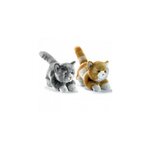 Anima Peluche Chaton Joueur Roux de 20 cm - Doux et Adorable pour les Enfants