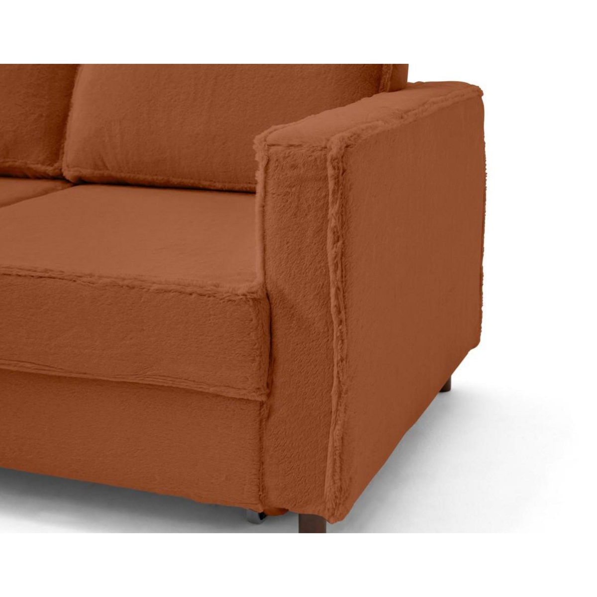 LISA DESIGN Jake - canapé d'angle gauche 5 places convertible en fausse fourrure