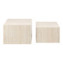 Voir la diapositive 5 : LISA DESIGN Pueblo - lot de 2 tables basses - effet travertin - 58 et 50 cm