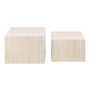 Voir la diapositive 5 : LISA DESIGN Pueblo - lot de 2 tables basses - effet travertin - 58 et 50 cm