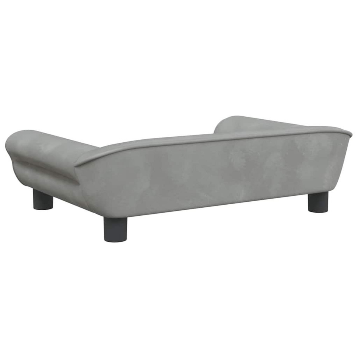 VIDAXL Lit pour chien gris clair 70x48x22 cm velours