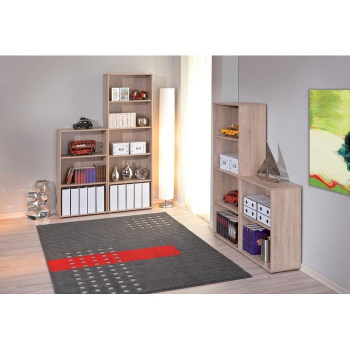 Paris Prix Étagère 3 Niveaux  Delnice  110cm Chêne Sonoma