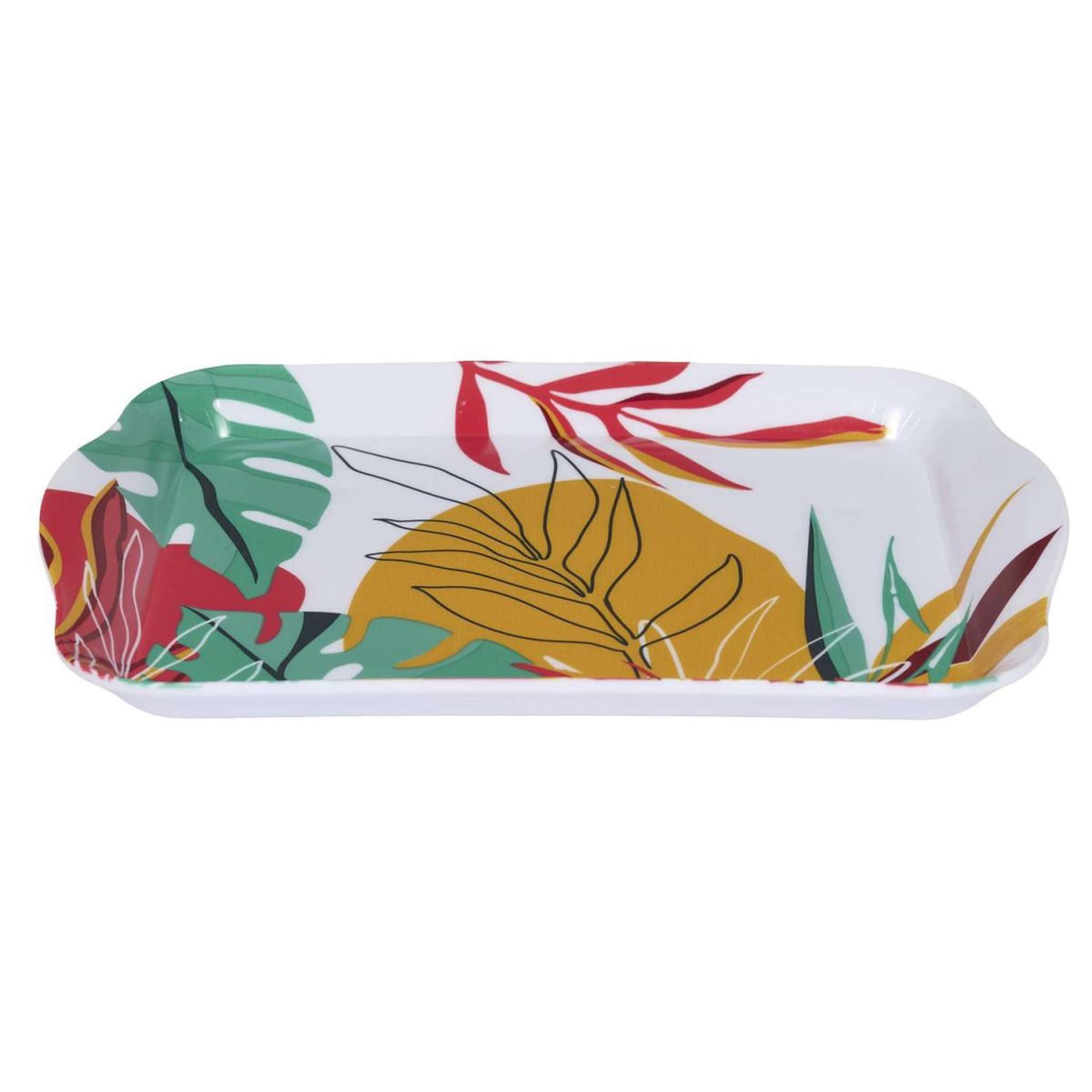 Voir la diapositive 2 : The Home Deco Factory Plateau de service  paradis exotique  21cm multicolore