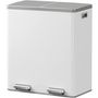 Voir la diapositive 1 : Kitchen move Poubelle de cuisine tri sélectif MAJOR Blanc Acier inoxydable 60L