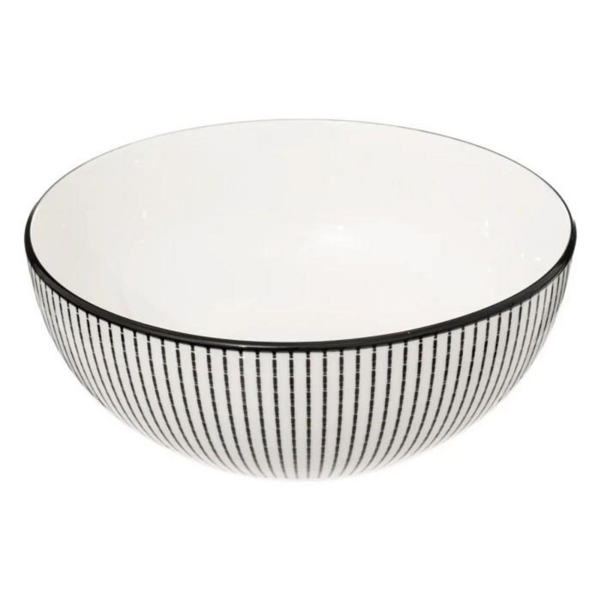 SECRET DE GOURMET Saladier Porcelaine  Lunis  22cm Noir