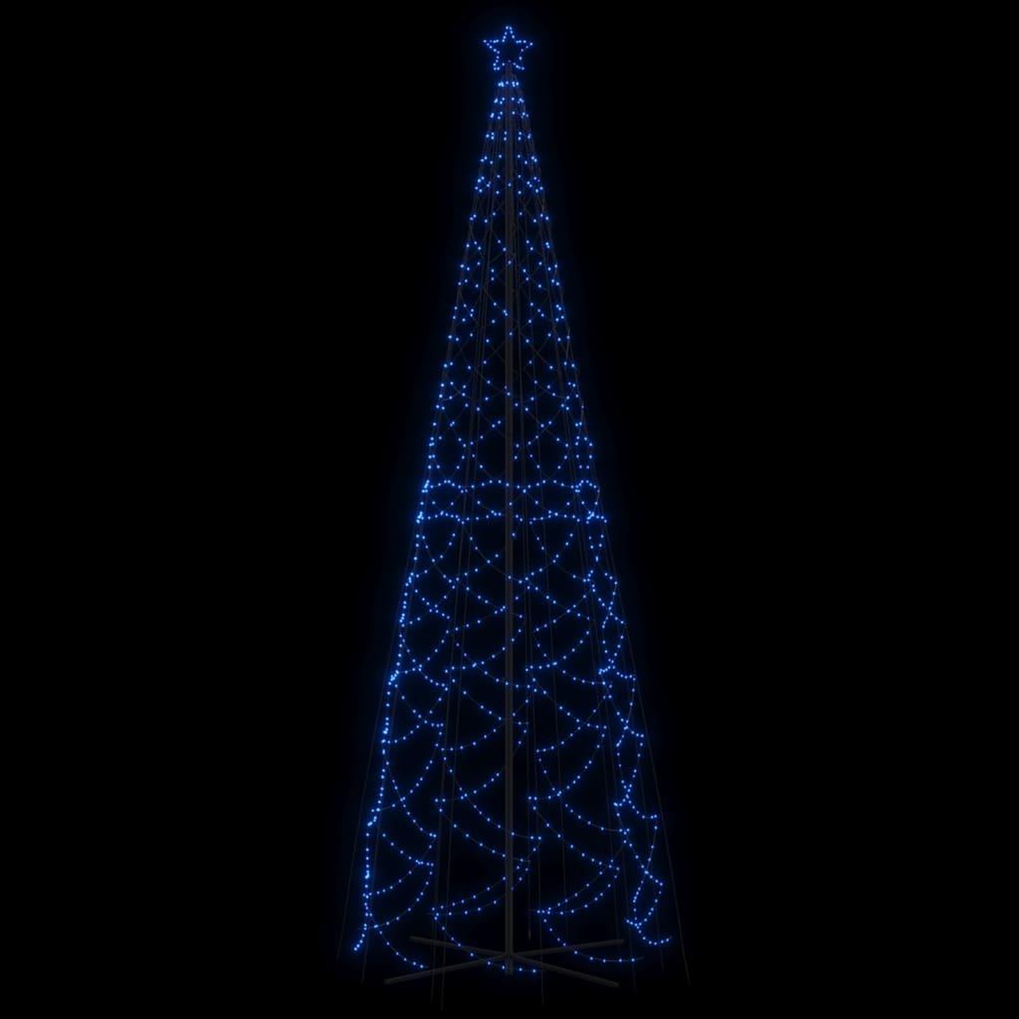 Voir la diapositive 4 : VIDAXL Arbre de Noël cone 1400 LED Bleues 160x500 cm