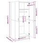 Voir la diapositive 6 : VIDAXL Garde-robe Chene marron 80x52x180 cm Bois d'ingenierie