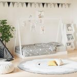 VIDAXL Cadre de lit pour enfant blanc 80x160 cm bois de pin massif