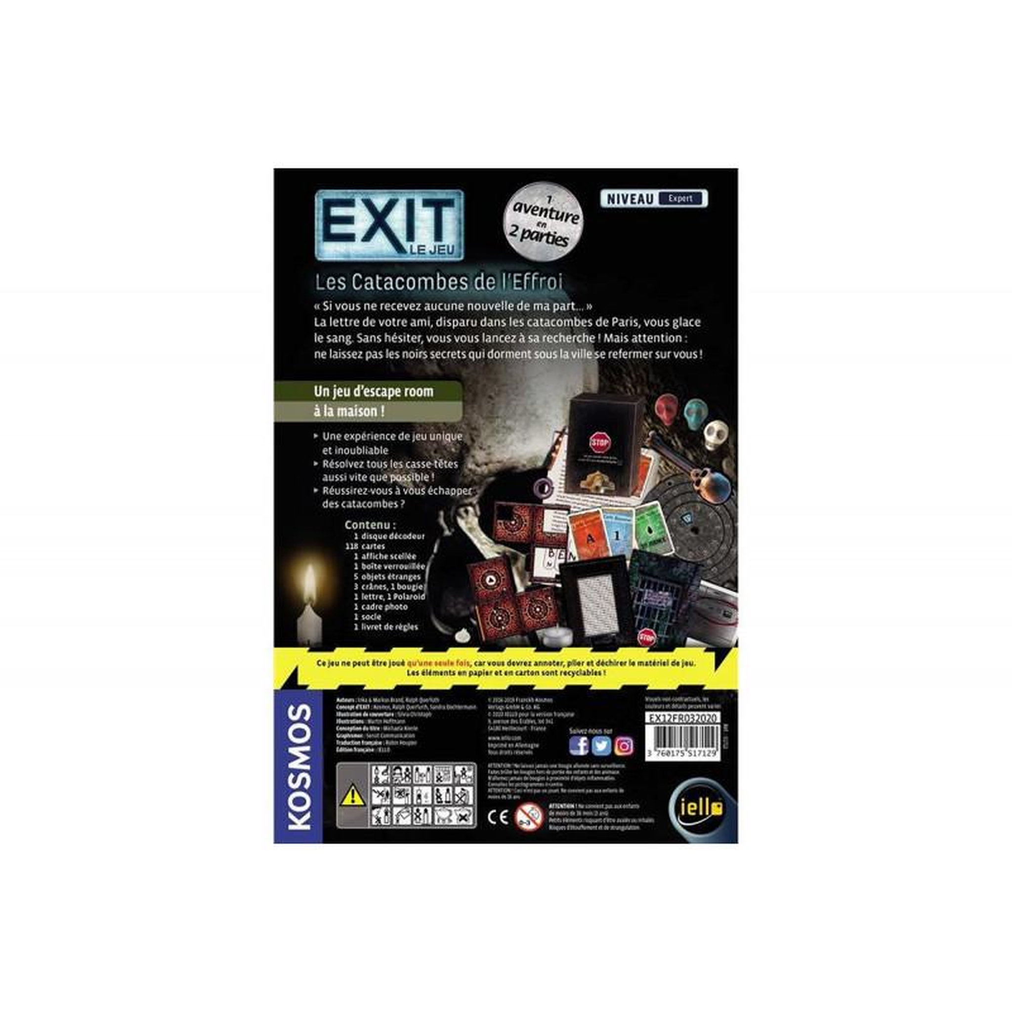 Voir la diapositive 3 : Iello Jeu d'ambiance Iello Exit Catacombes de l effroi