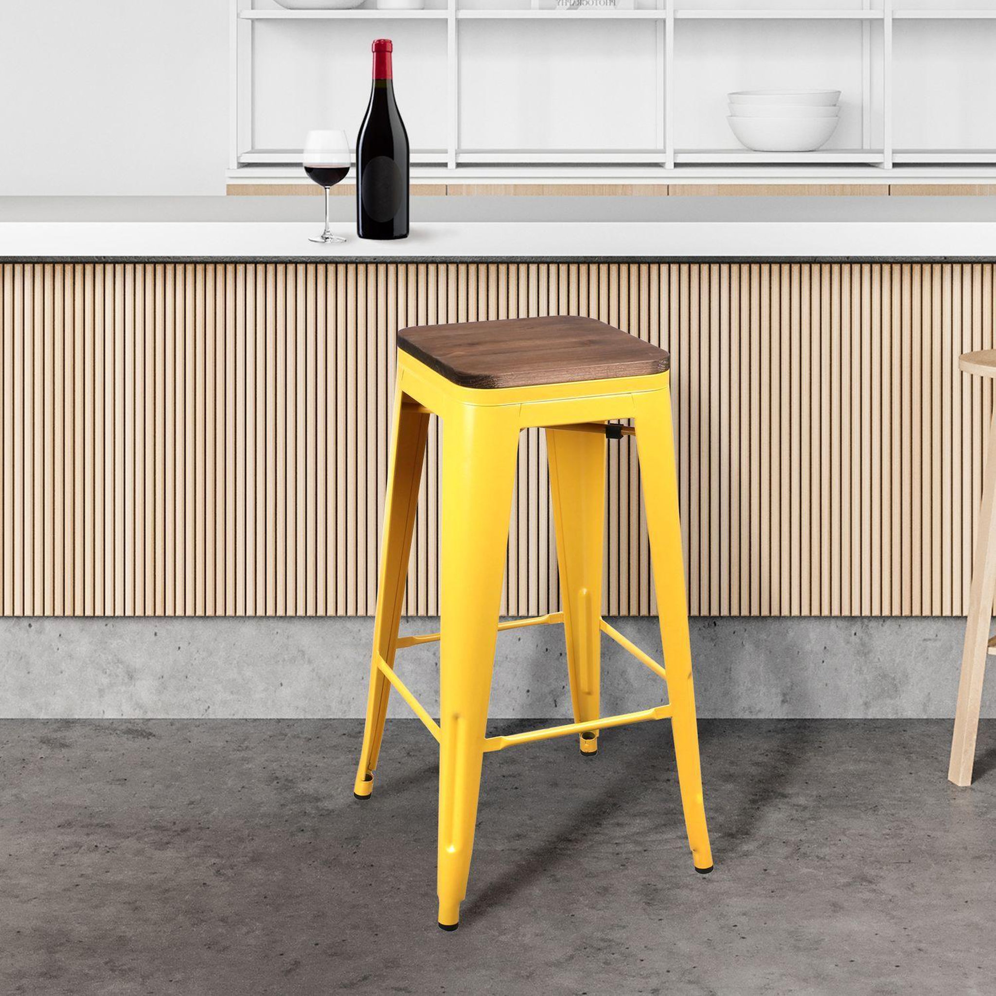Voir la diapositive 2 : DIVERS Tabouret de bar vintage Liv