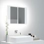 Voir la diapositive 1 : VIDAXL Armoire a miroir de bain a LED Blanc brillant Acrylique
