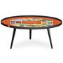 Voir la diapositive 4 : Paris Prix Table Basse à Rebord 2 Covers  Kid  90cm Noir