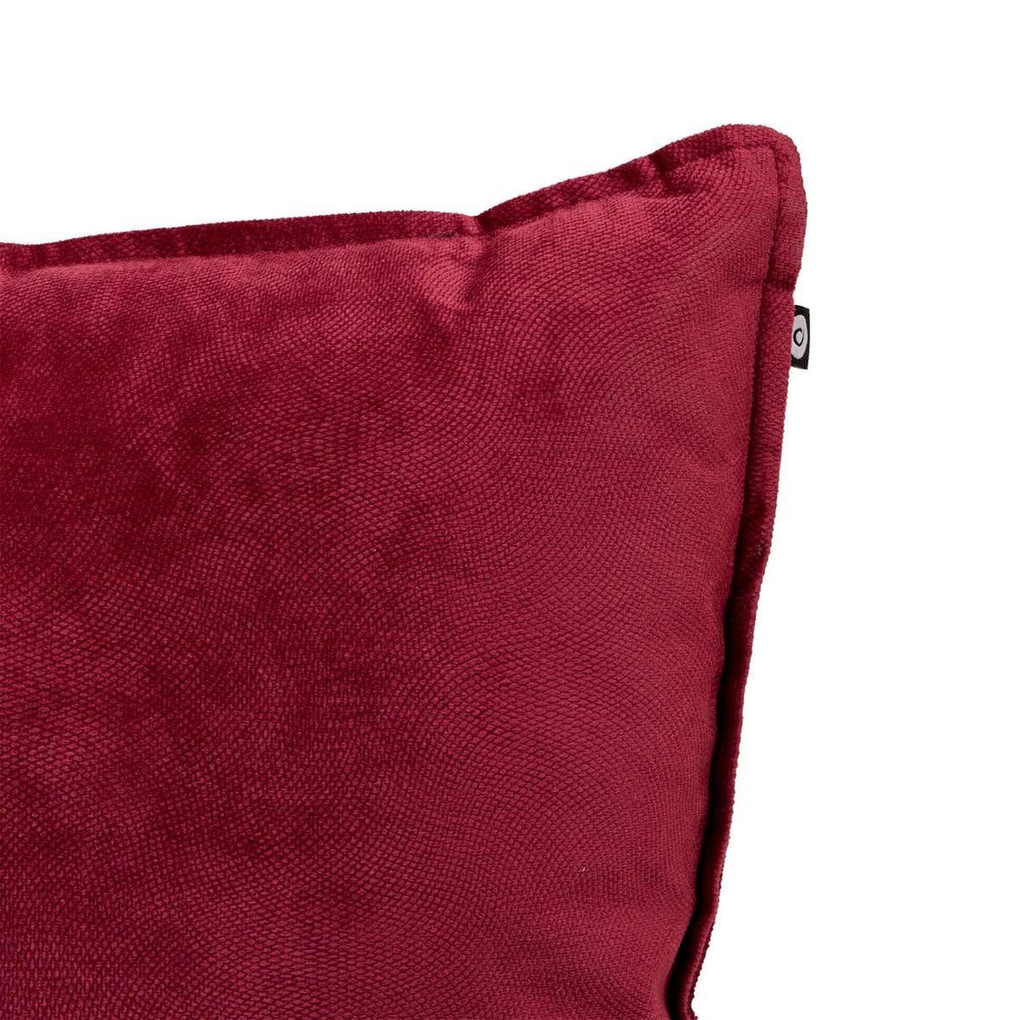 Voir la diapositive 2 : ATMOSPHERA Coussin déco uni  lilou  55x55cm rouge grenat