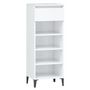 Voir la diapositive 2 : VIDAXL Etagere a chaussures Blanc brillant 40x36x105cm Bois ingenierie
