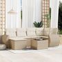 Voir la diapositive 1 : VIDAXL Salon de jardin avec coussins 7 pcs beige resine tressee