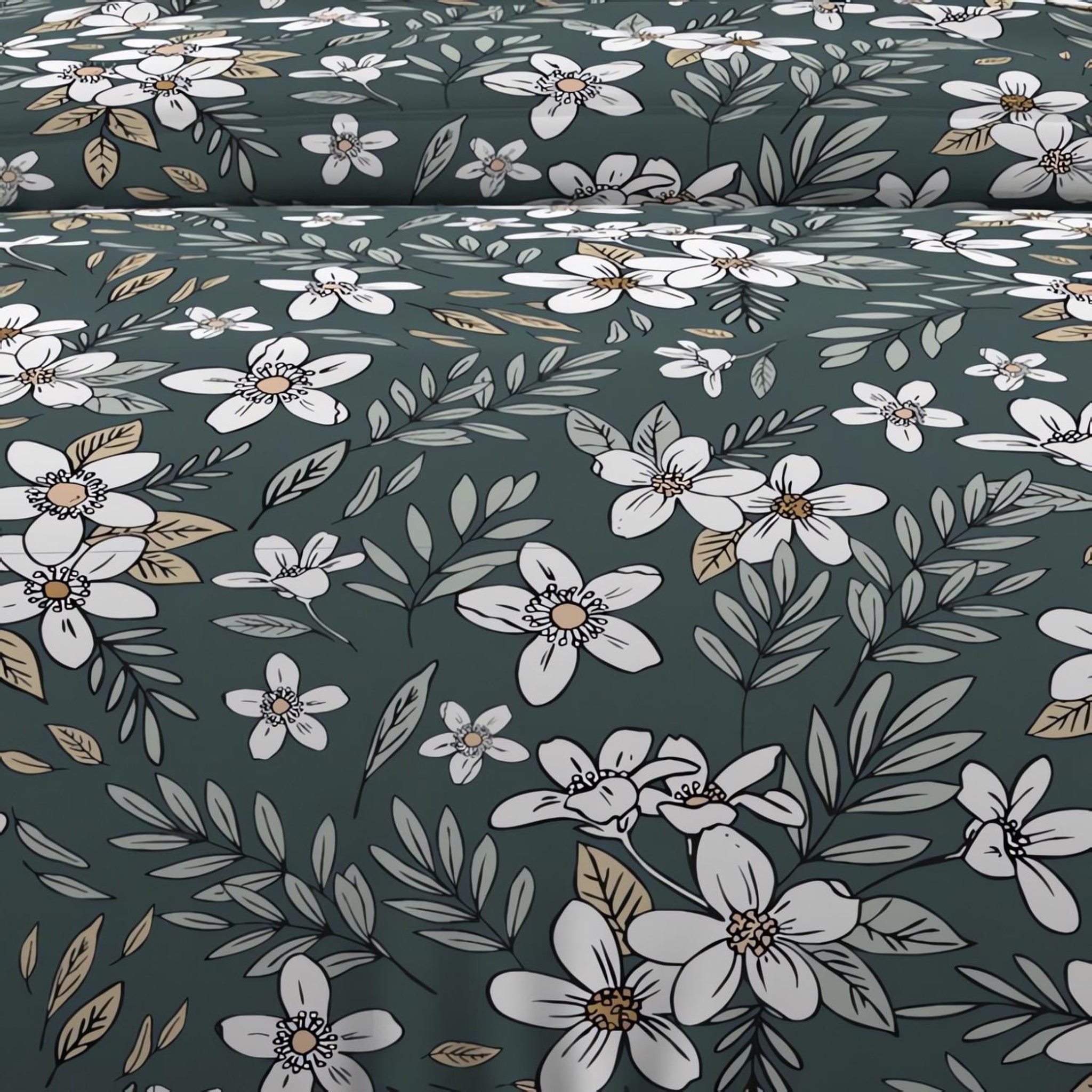 Voir la diapositive 3 : SOLEIL D'OCRE Parure housse de couette en coton 57 fils MANON, par Soleil d'ocre