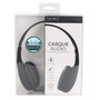 Voir la diapositive 3 : Paris Prix Casque Audio  Filaire  17cm Noir & Argent