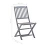 Voir la diapositive 6 : VIDAXL Chaises pliables d'exterieur lot de 8 et coussins Bois d'acacia