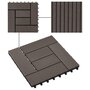 Voir la diapositive 4 : VIDAXL Carreaux de terrasse 22 pcs 30 x 30 cm 2 m^2 WPC Marron fonce