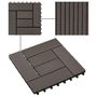 Voir la diapositive 4 : VIDAXL Carreaux de terrasse 22 pcs 30 x 30 cm 2 m^2 WPC Marron fonce