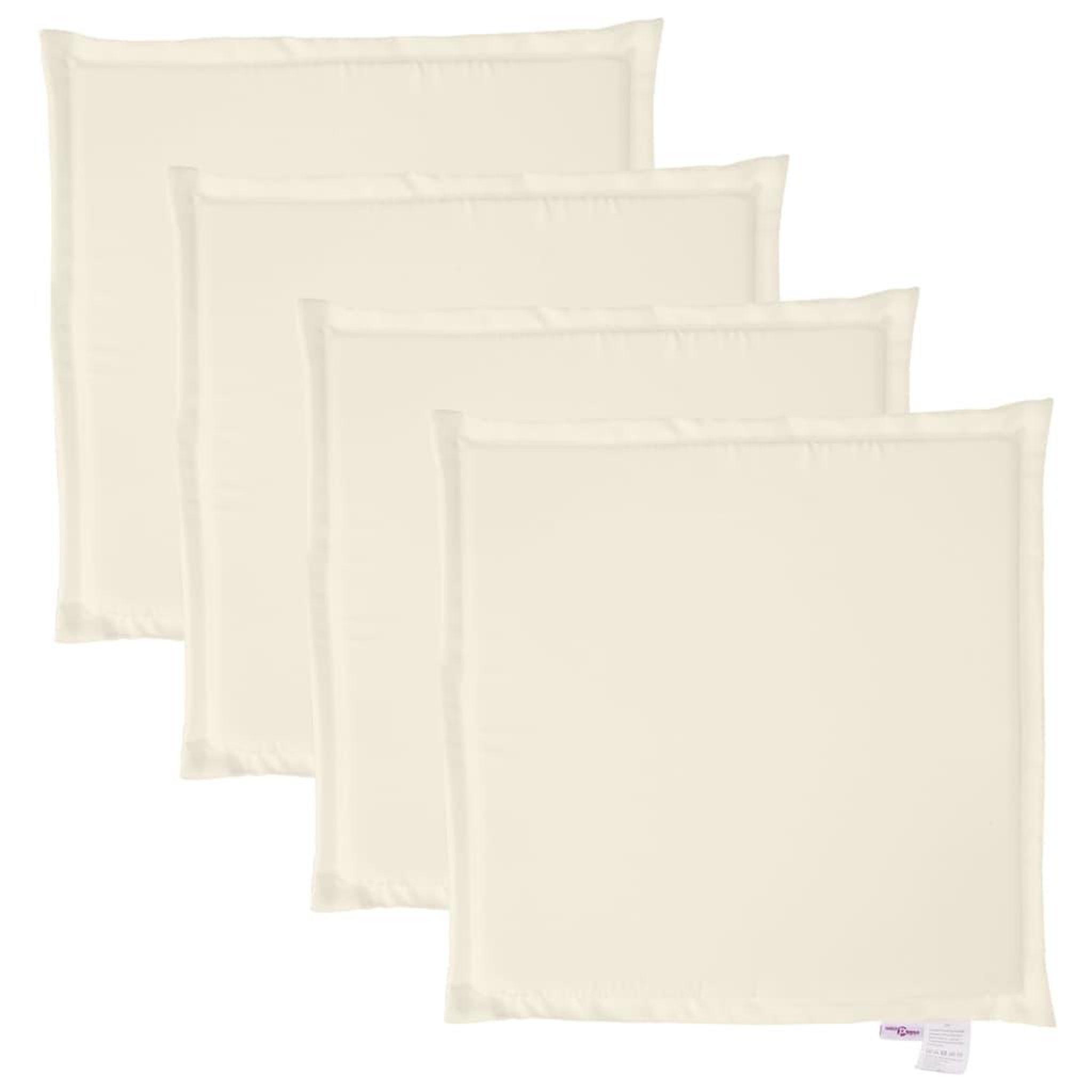 Voir la diapositive 2 : VIDAXL Coussins de siege de jardin lot de 4 creme 45x45x2 cm carre
