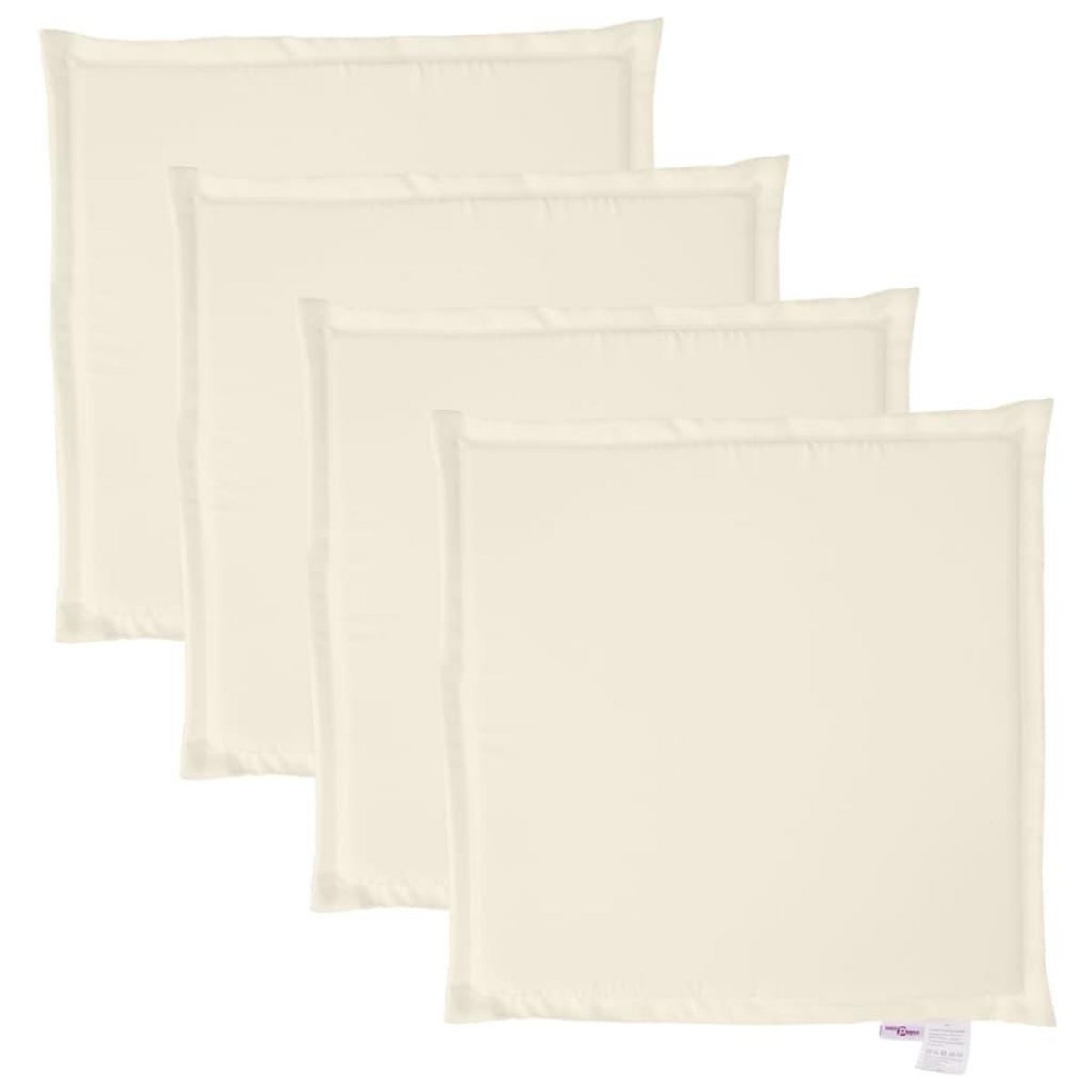 VIDAXL Coussins de siege de jardin lot de 4 creme 45x45x2 cm carre