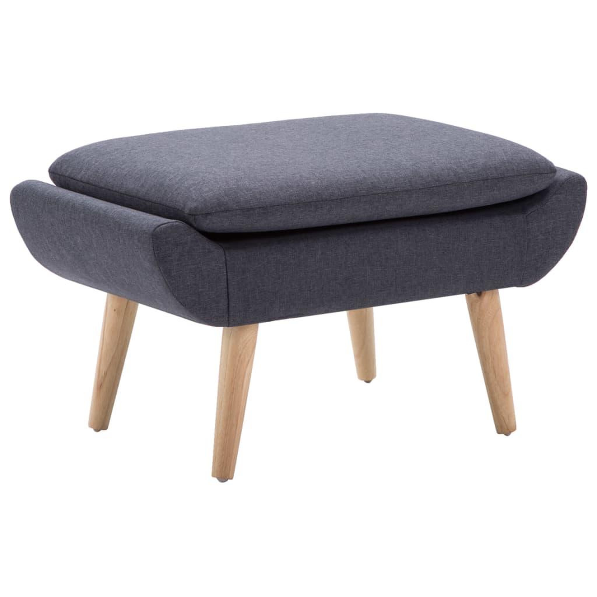 VIDAXL Repose-pied Tapisserie en tissu 73 x 43 x 42 cm Gris fonce