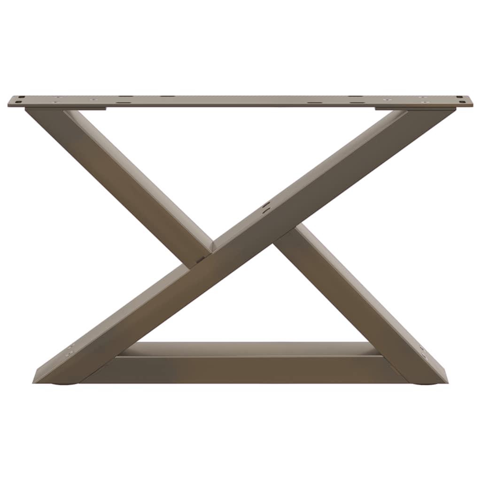 Voir la diapositive 5 : VIDAXL Pieds de table basse 2 pcs acier naturel 60x(30-31,3) cm acier