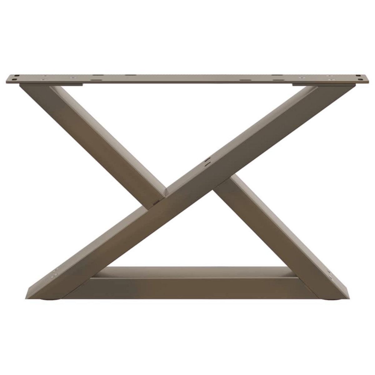 VIDAXL Pieds de table basse 2 pcs acier naturel 60x(30-31,3) cm acier