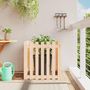 Voir la diapositive 1 : VIDAXL Jardiniere avec design de cloture 70x70x70 cm pin massif