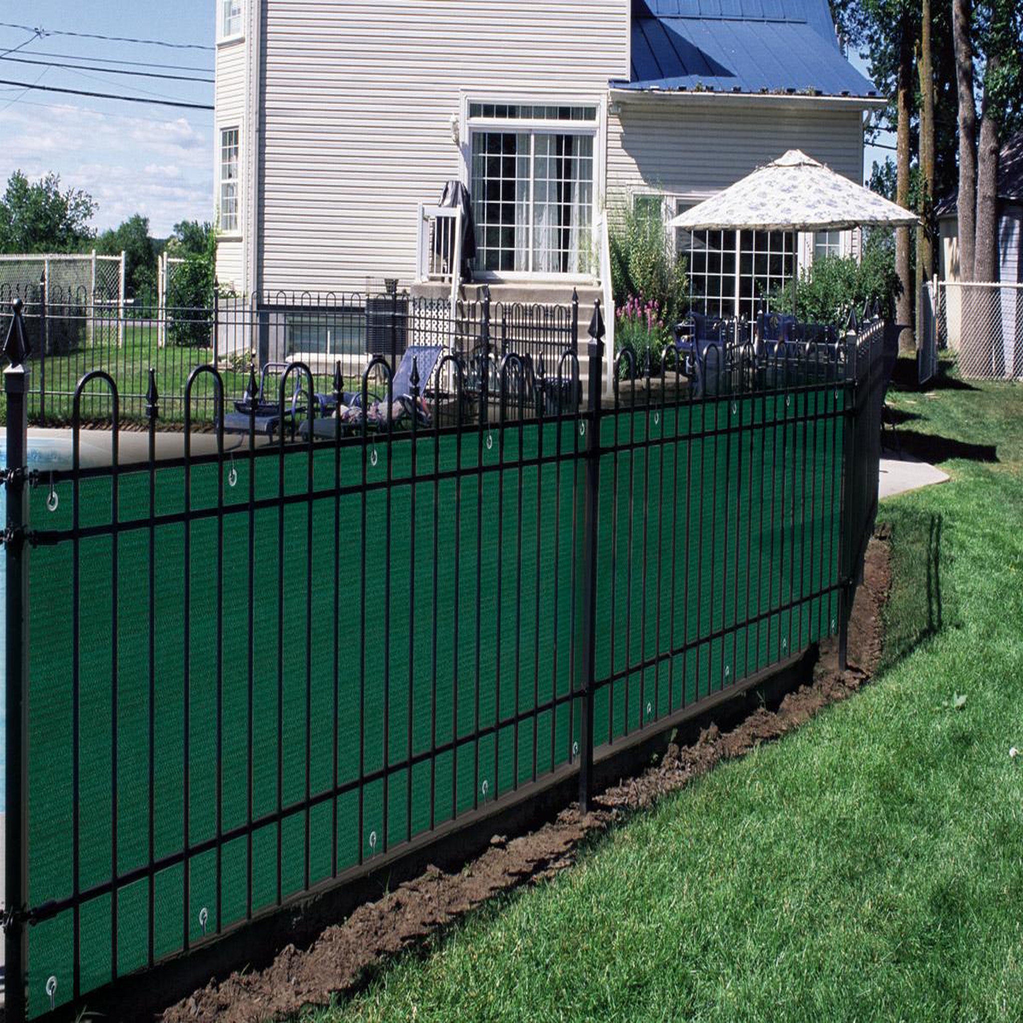 Voir la diapositive 2 : Jardiline Brise vue pour balcon 500 x h.90 cm vert forêt - jardiline
