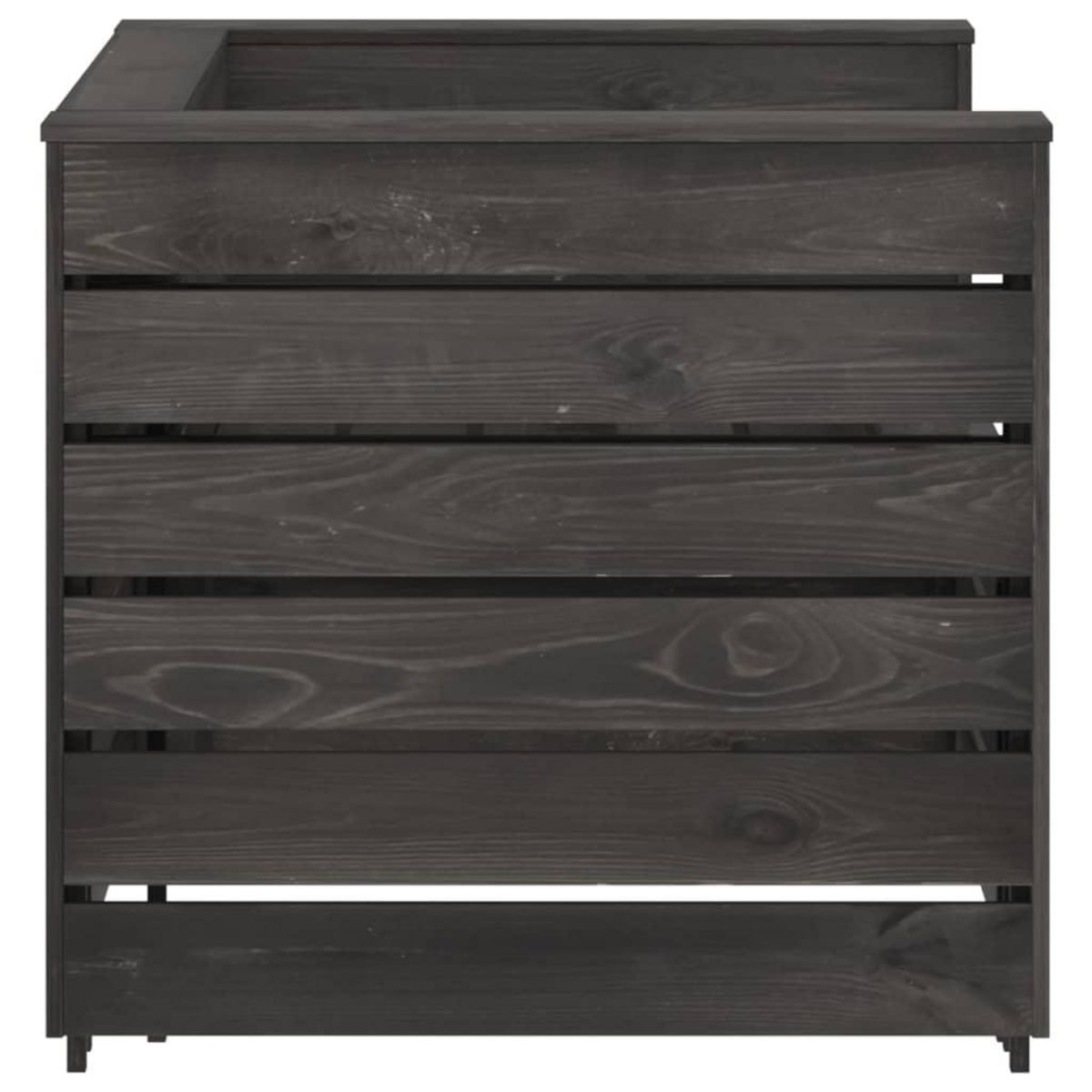 VIDAXL Salon de jardin palette 2 pcs Bois de pin impregne de gris