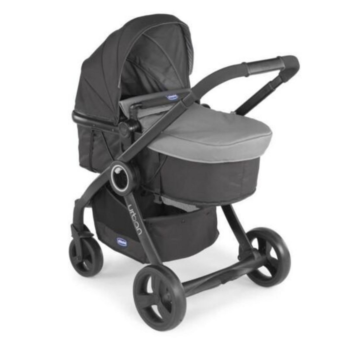 CHICCO Pack urban plus (poussette + nacelle transformable + auto-fix fast) Anthracite