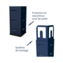 Voir la diapositive 3 : EUROSPEN Étagère d'angle polyvalente en métal - Charge lourde Max 750kg - 180 x 90 x 45 cm - Bleu