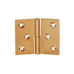 NOTRE SELECTION Paumelle laiton poli en 30x40mm droite nœud de 6mm axe acier PO3140S10