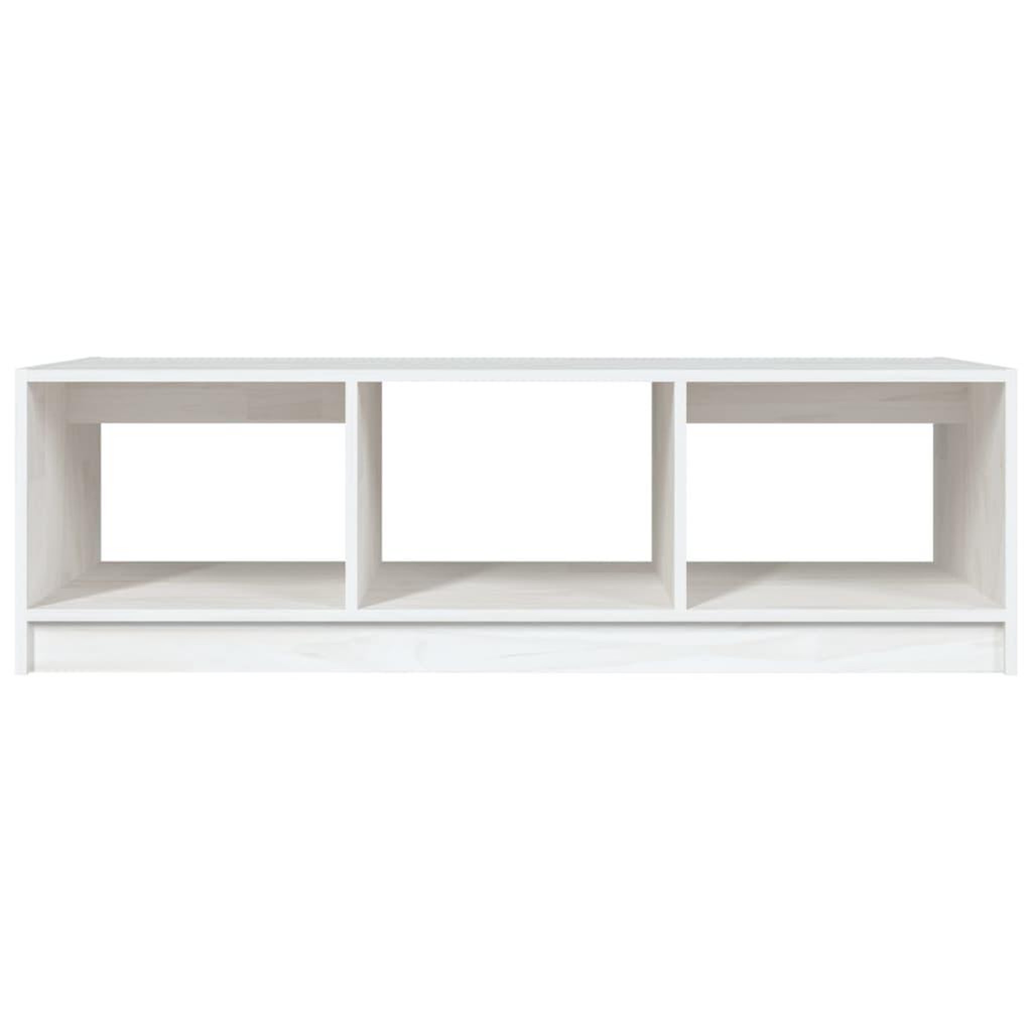 Voir la diapositive 5 : VIDAXL Table basse blanc 110x50x34 cm bois de pin massif