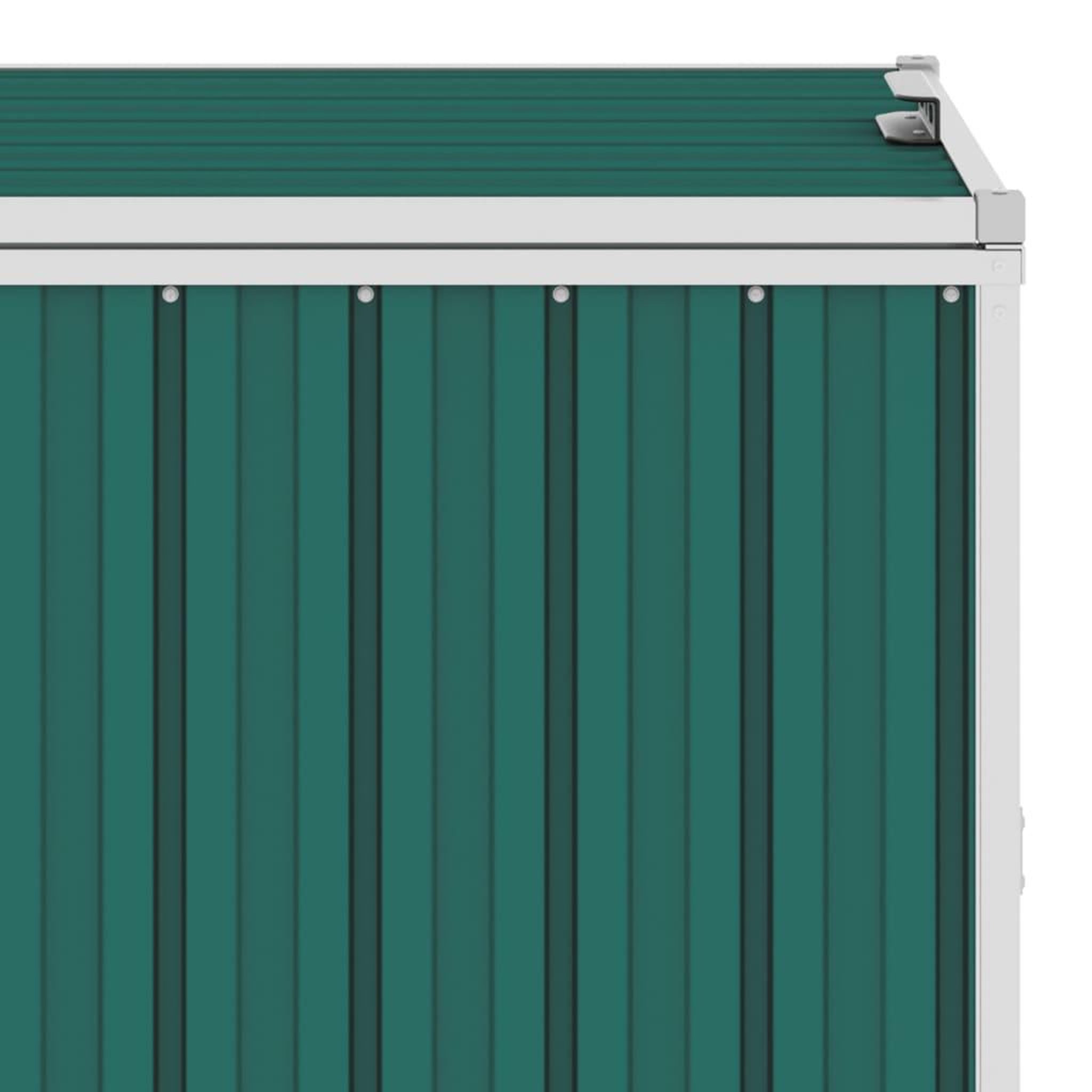 Voir la diapositive 3 : VIDAXL Abri de poubelle triple Vert 213x81x121 cm Acier