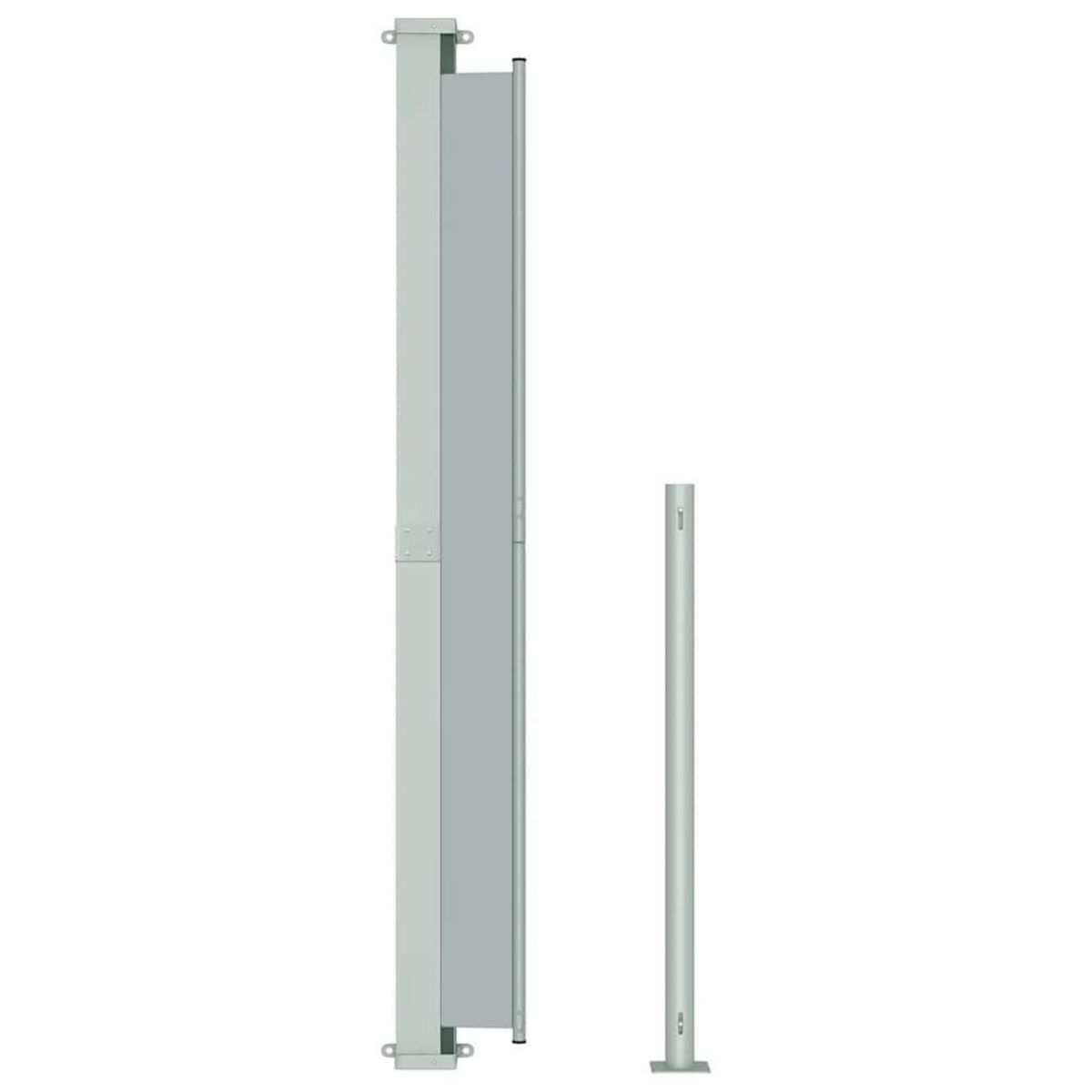 VIDAXL Auvent lateral retractable de patio 200x300 cm Gris