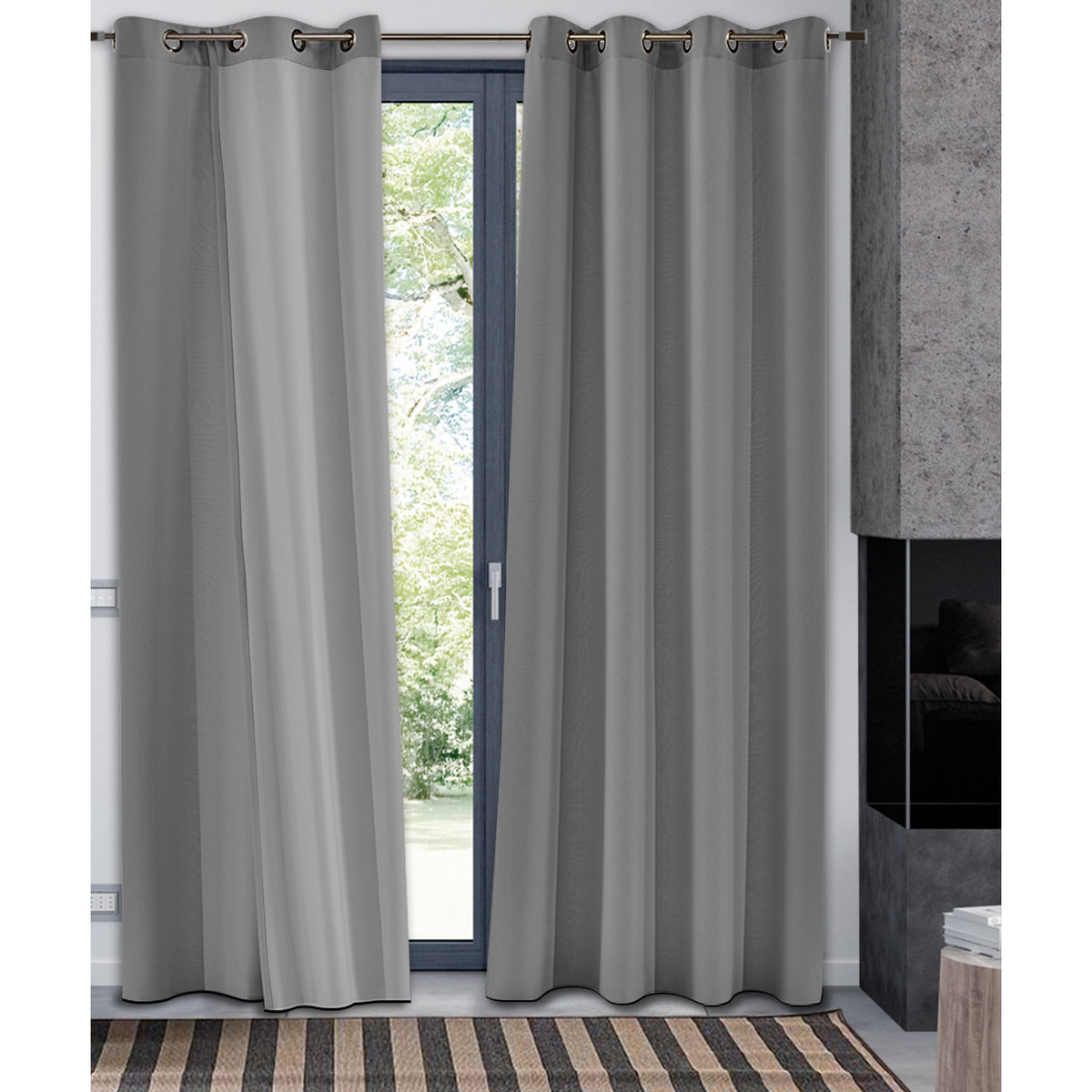 Rideau occultant thermique en polyester