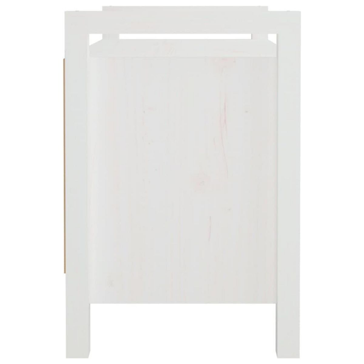 VIDAXL Banc d'entree Blanc 80x40x60 cm Bois de pin massif