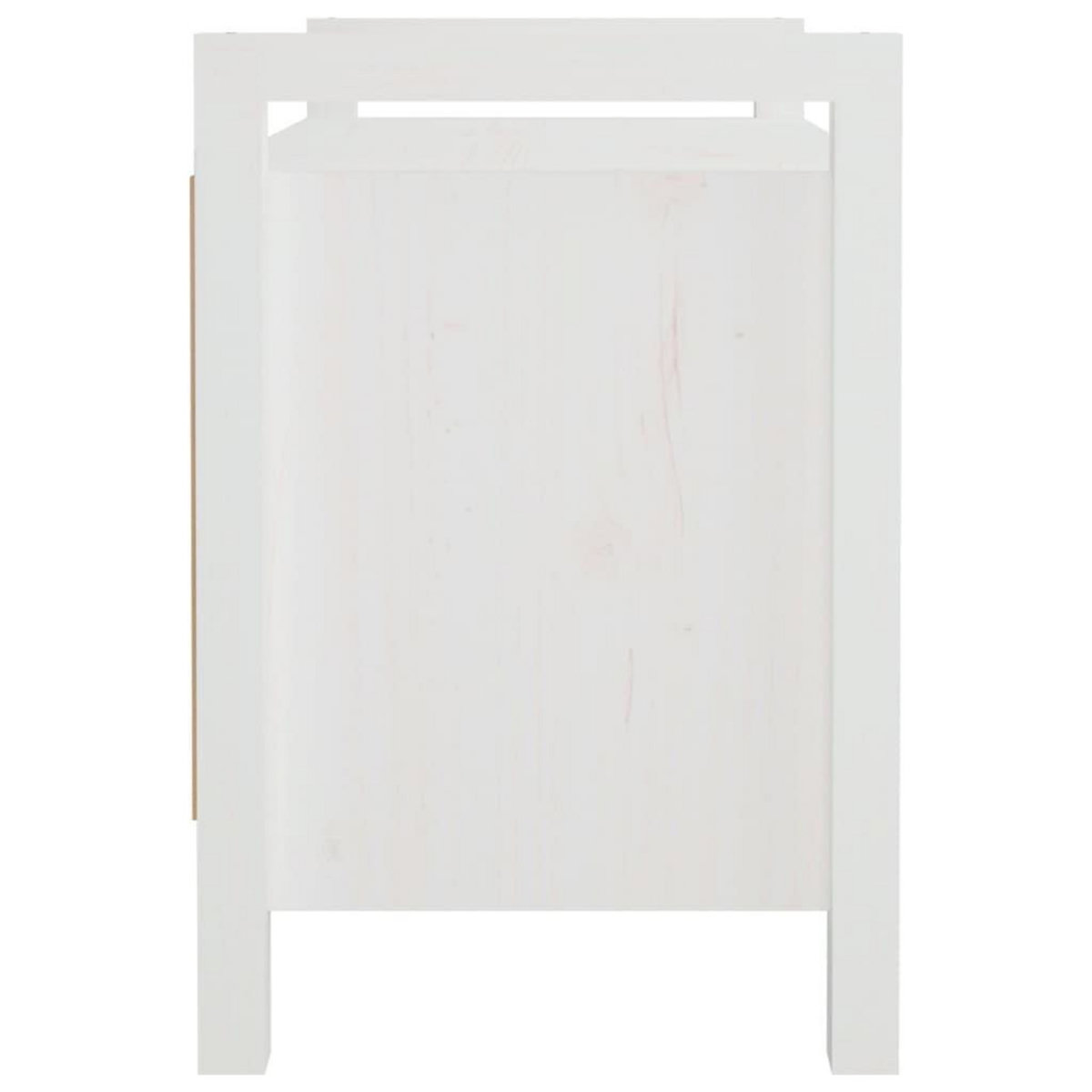 VIDAXL Banc d'entree Blanc 80x40x60 cm Bois de pin massif