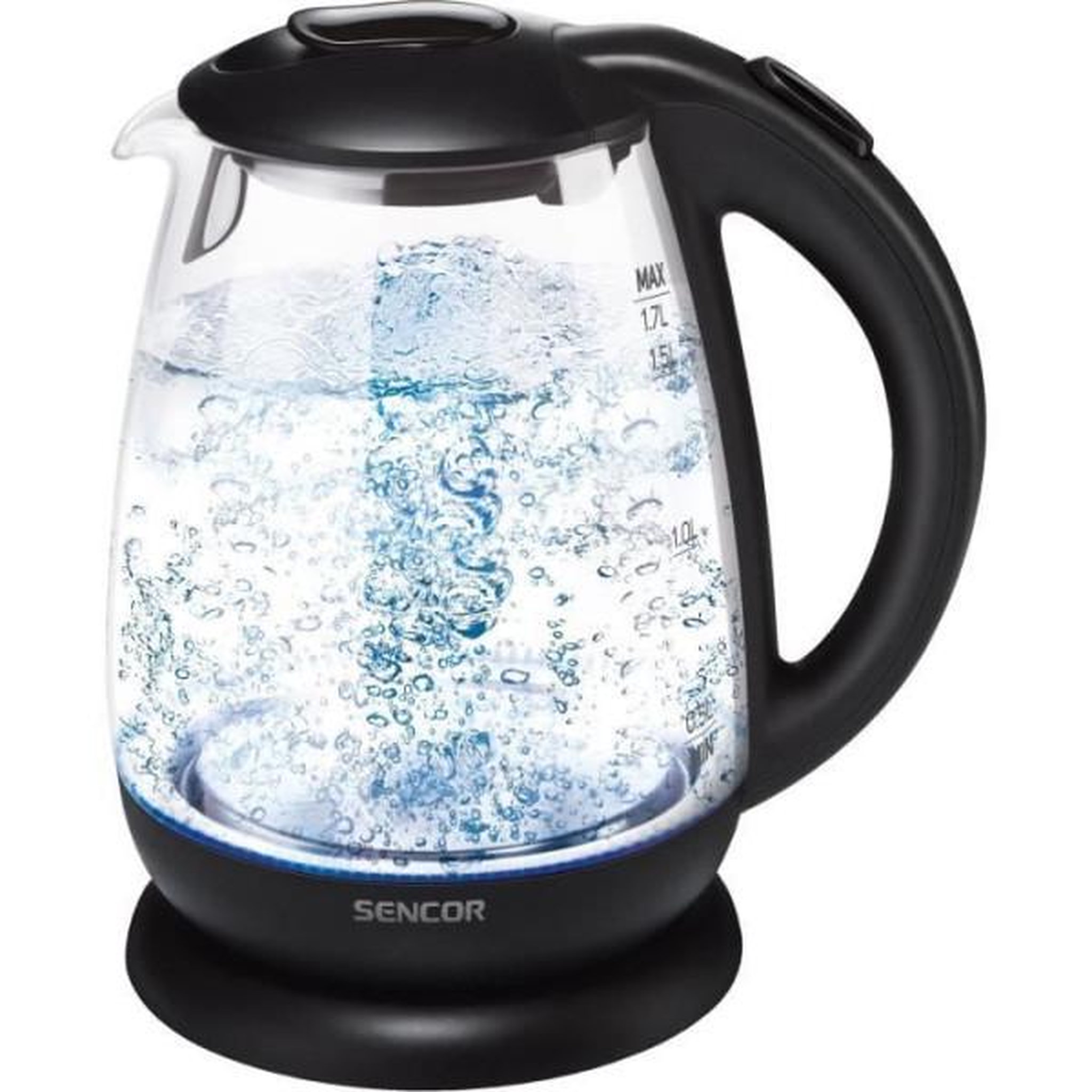Voir la diapositive 2 : MARKET24 Bouilloire Electrique  - SENCOR - SWK-1785BK - 1,7 L - 2200 W - Noir