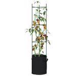 VIDAXL Cages a tomates avec sacs a plantes 8 pcs 154 cm acier et PP
