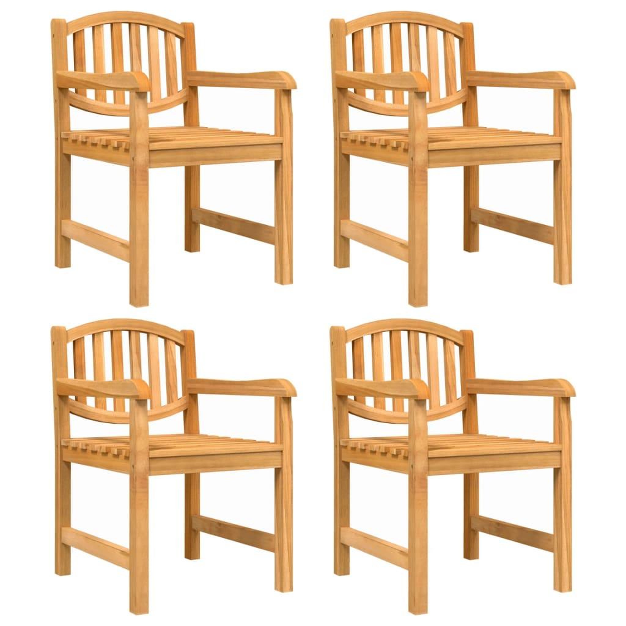 Voir la diapositive 3 : VIDAXL Ensemble a manger de jardin 5pcs Bois de teck massif