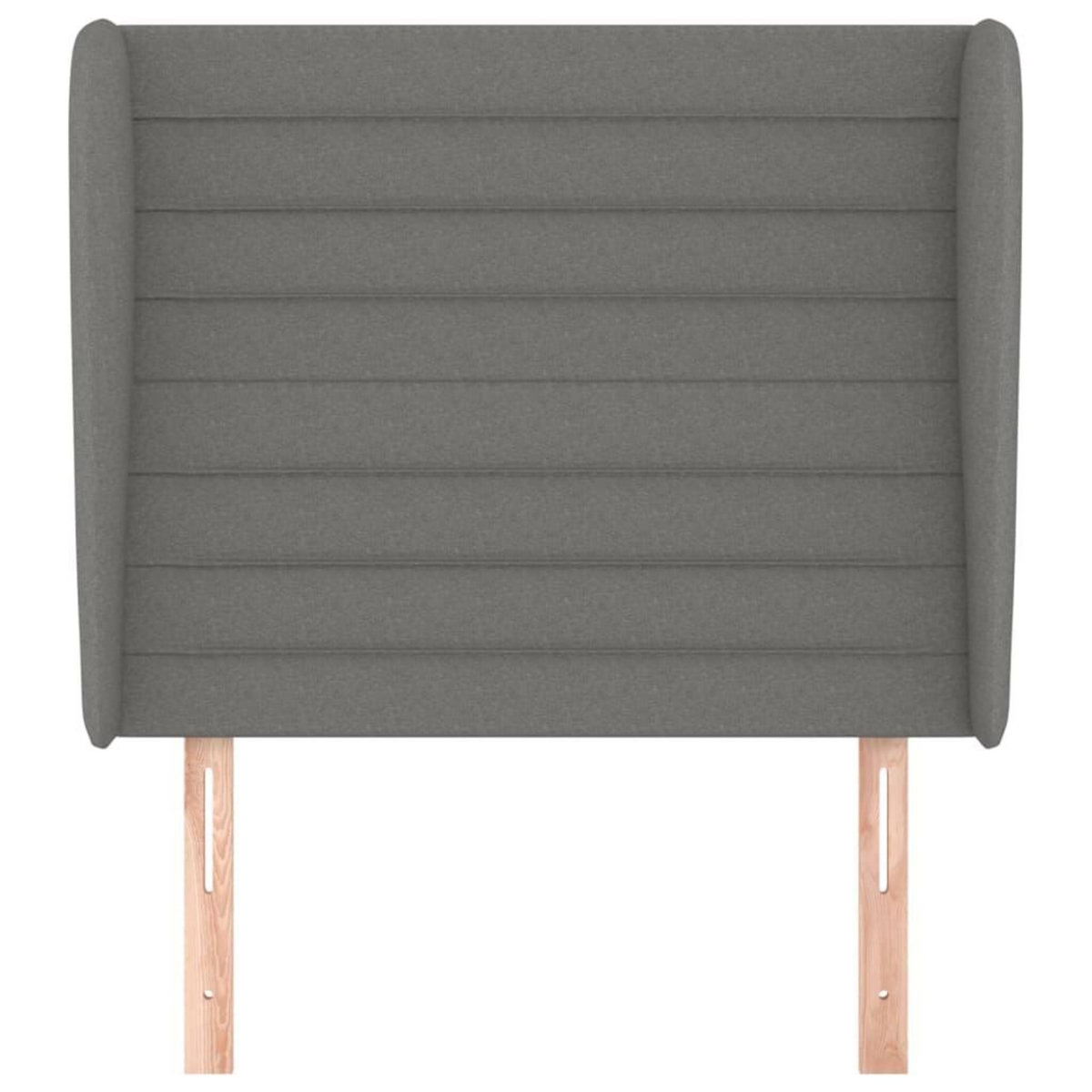 VIDAXL Tete de lit avec oreilles Gris fonce 103x23x118/128 cm Tissu